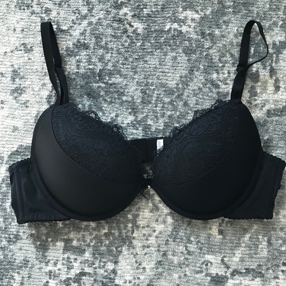 YAMAMAY black lace push up bra 36C - Picture 1 of 4